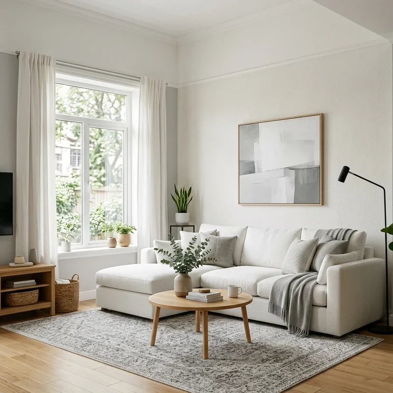 White and Gray Living Room Ideas