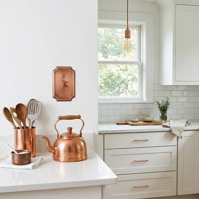 White and Copper Kitchen Ideas