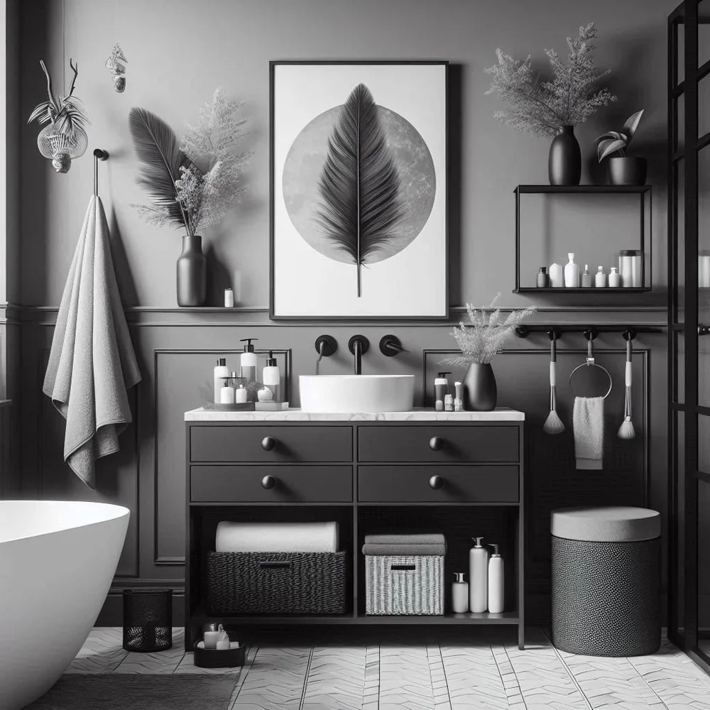 15 Grey Black and White Bathroom Ideas for Chic Style