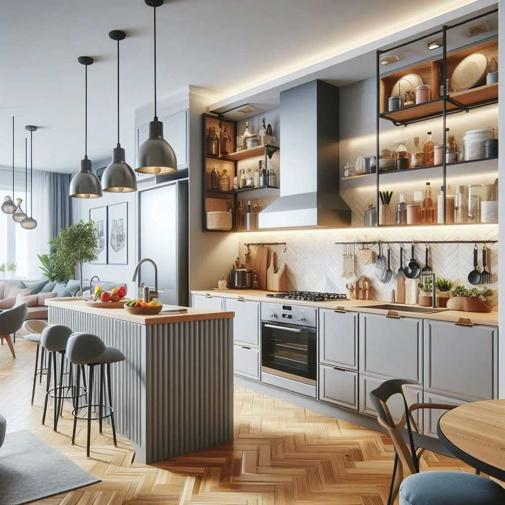Functional Kitchen Design with Efficient Workspaces
