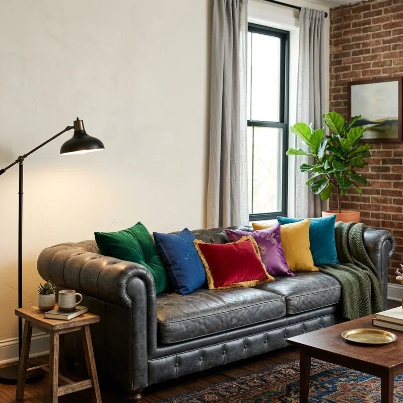 Dark Grey Leather Sofa Living Room Ideas