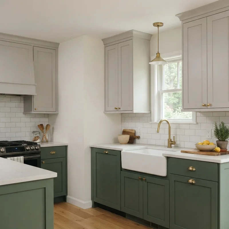 Green and Gray Kitchen Ideas