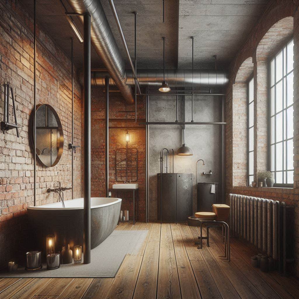 View of 15 Industrial Bathroom Ideas to Inspire You