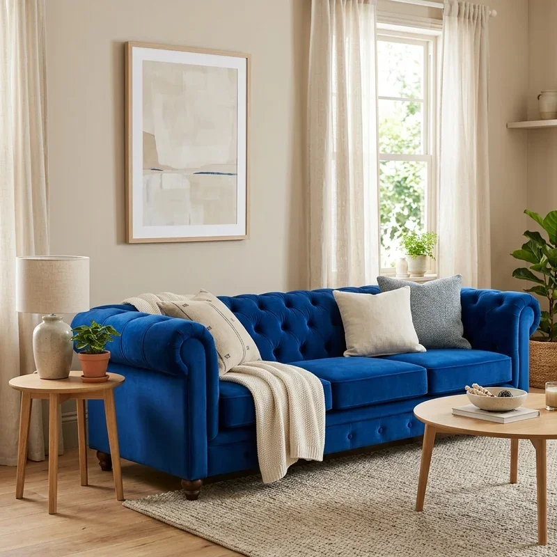 Royal Blue Couch Living Room Ideas