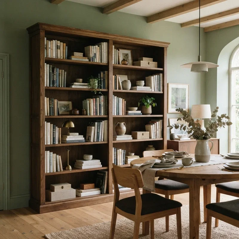 Dining Room with Bookshelves Ideas
