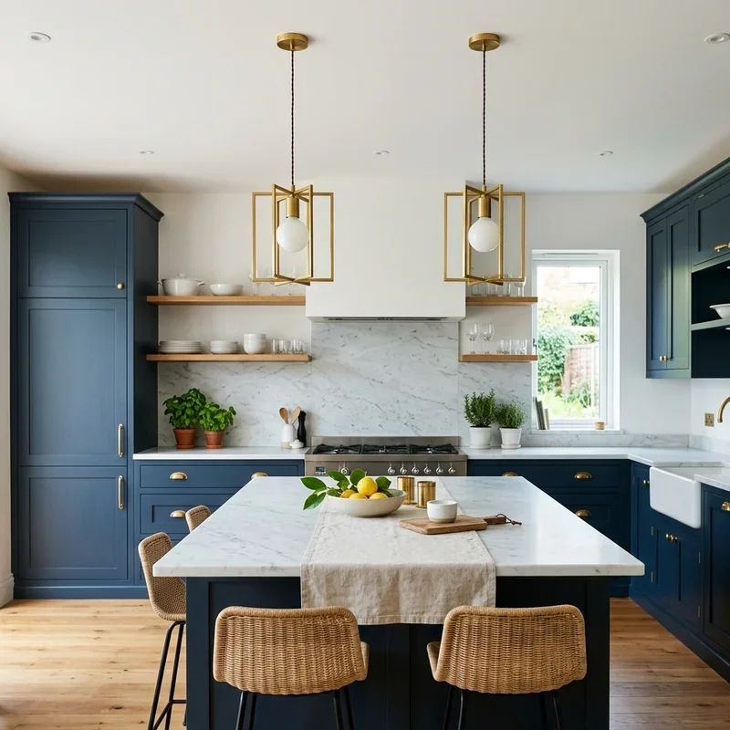 Blue and Gold Kitchen Ideas