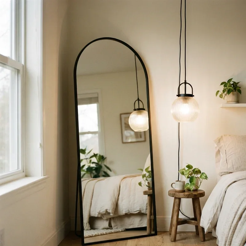 Bedroom Floor Mirror Decorating Ideas