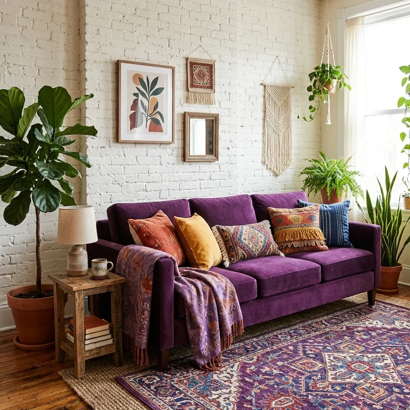 Purple Sofa Living Room Ideas