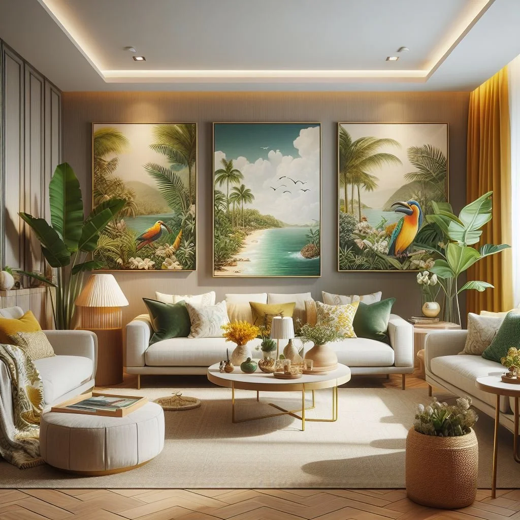 Tropical-Inspired Artwork Capturing the Essence of Paradise