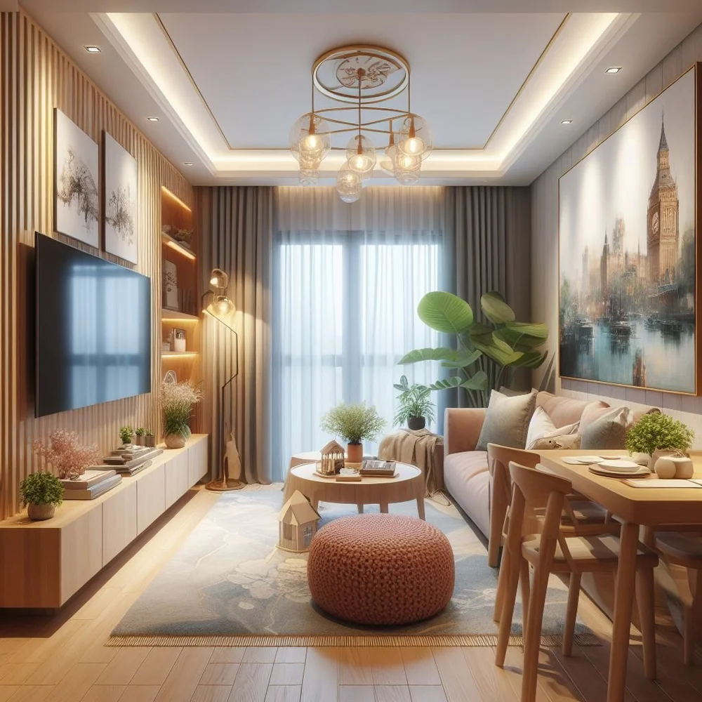 15 Small Living Room Ideas with TV and Dining Table