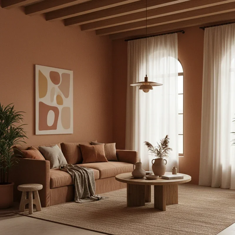 15 Terracotta Living Room Ideas for Warm Spaces