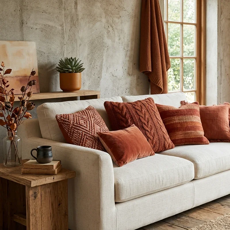 Rust Living Room Ideas