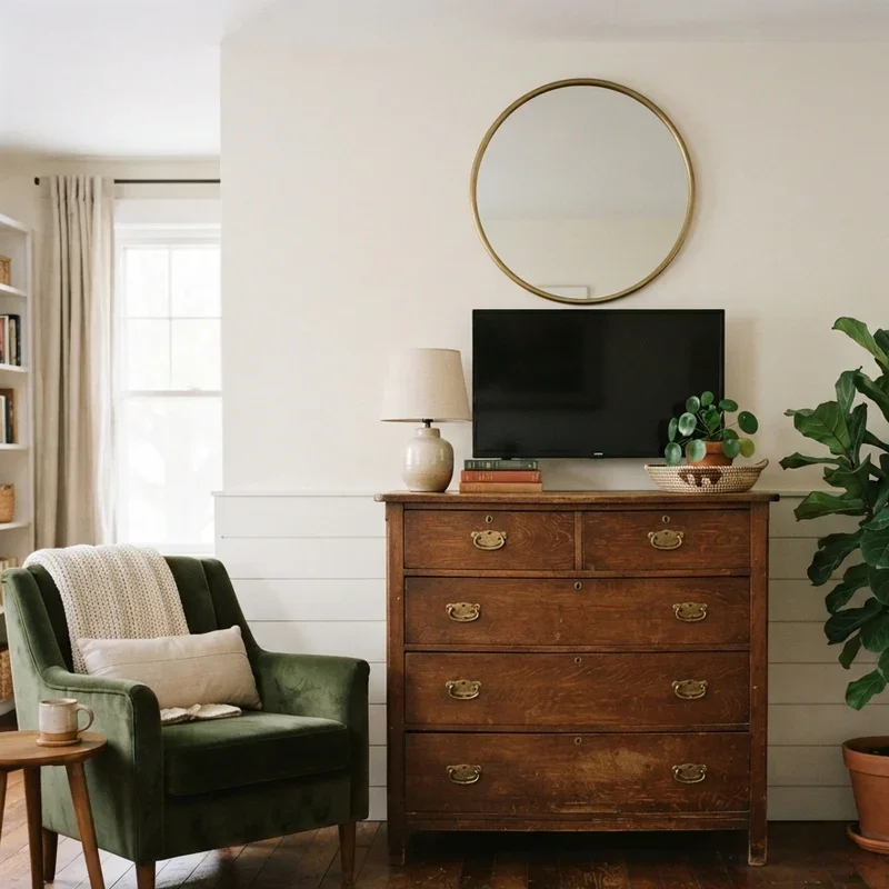 Tall Dresser in Living Room Ideas