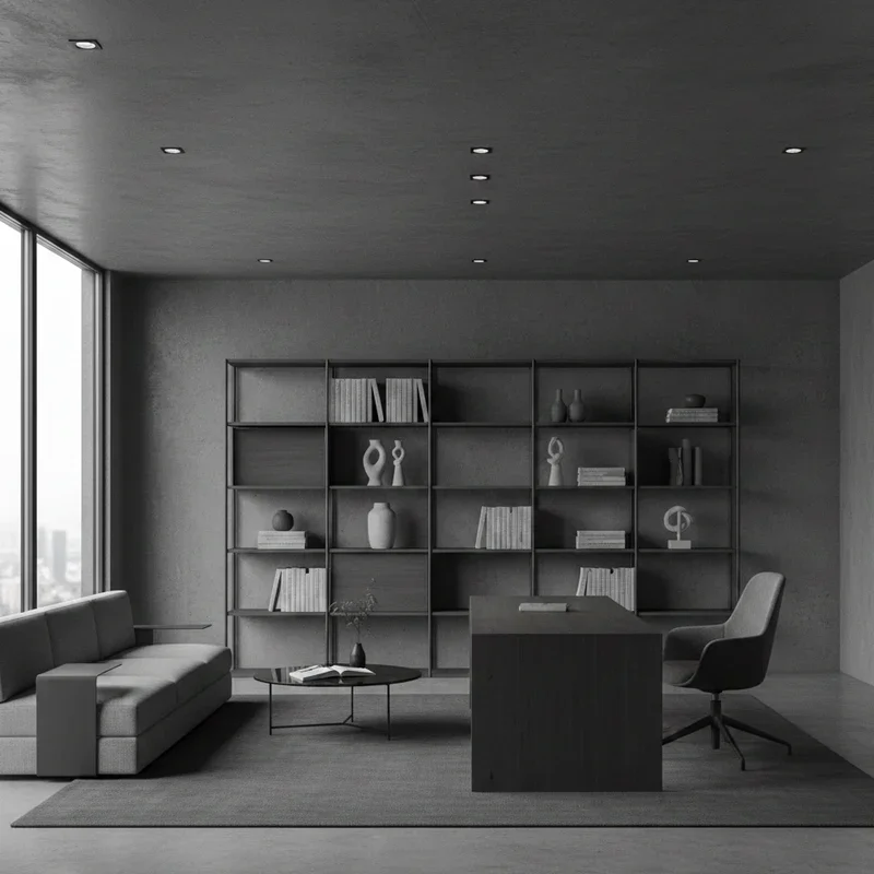 Dark Grey Office Ideas