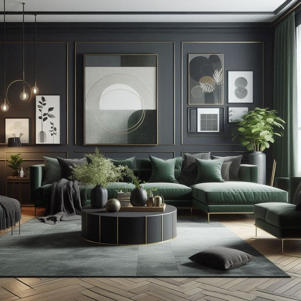 15 Modern Dark Green Living Room Ideas to Try