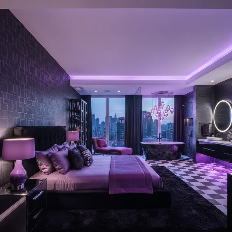 Black and Purple Room Ideas