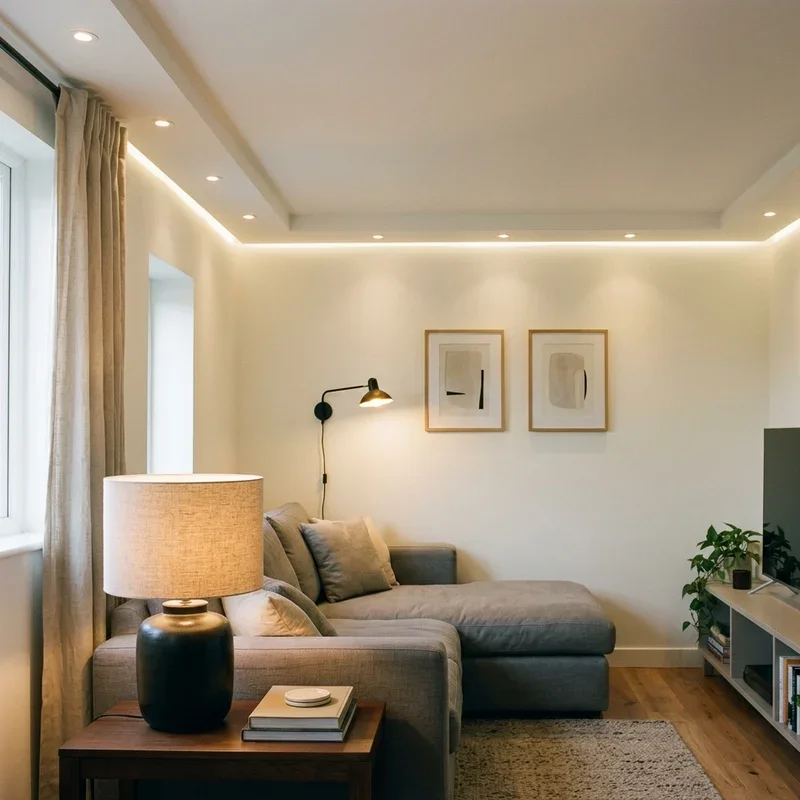 Low Ceiling Modern Living Room Lighting Ideas