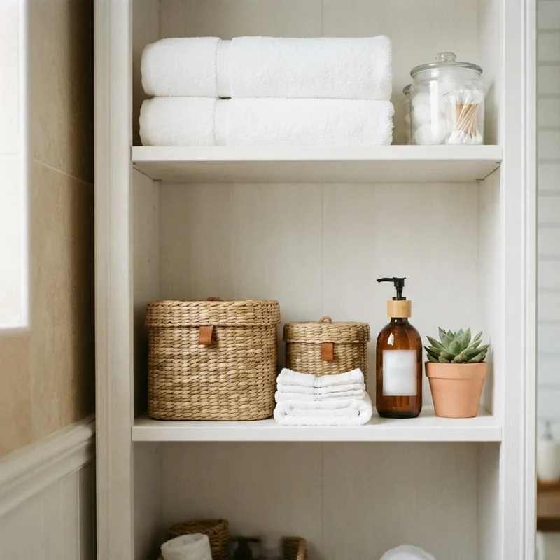 Bathroom Closet Shelf Ideas