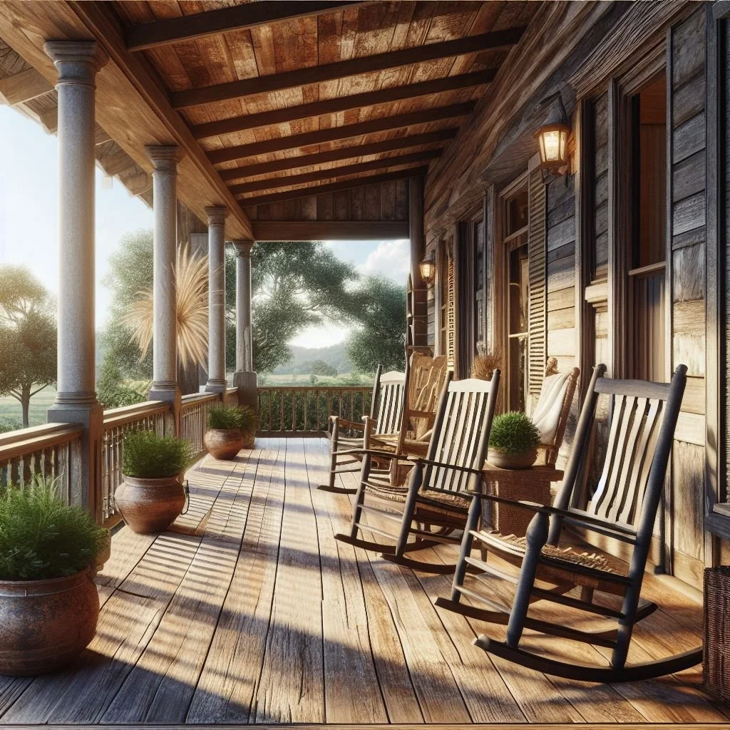 Rustic Porch Charm: Rocking Chairs and More