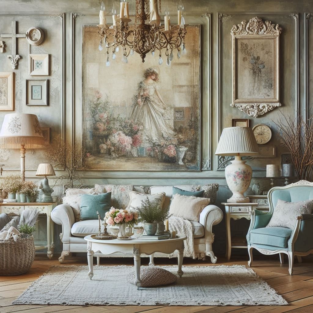 Salon shabby chic