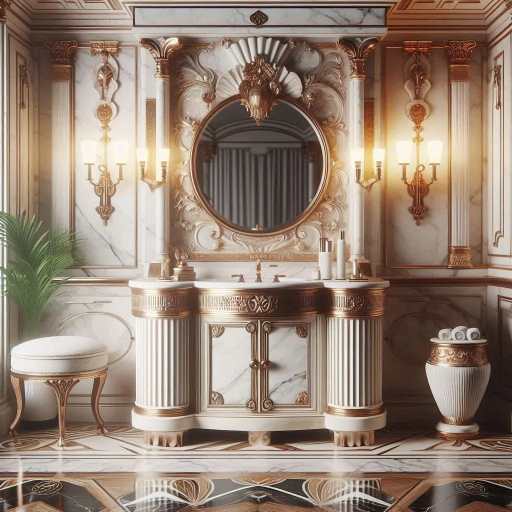 Picture of 15 Art Deco Bathroom Cabinet Ideas for Glam Style