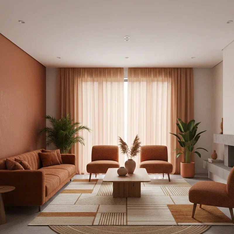 Burnt Orange Living Room Ideas