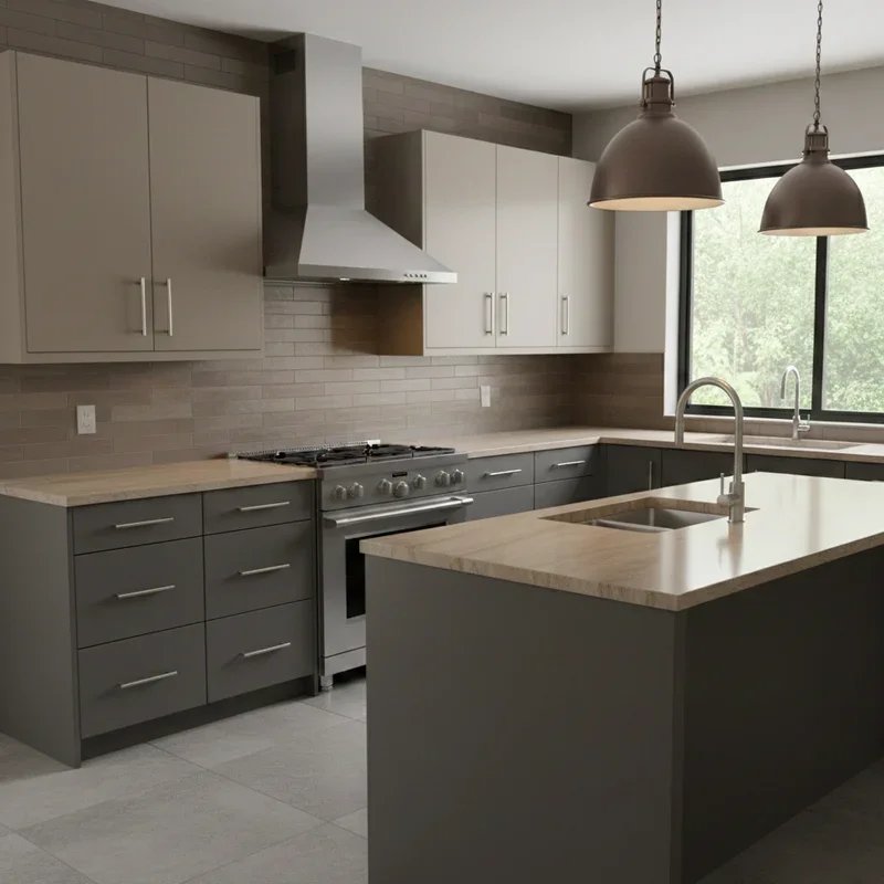 Grey and Brown Kitchen Ideas