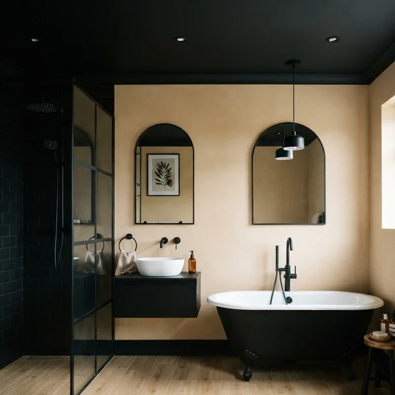 Black and Tan Bathroom Ideas