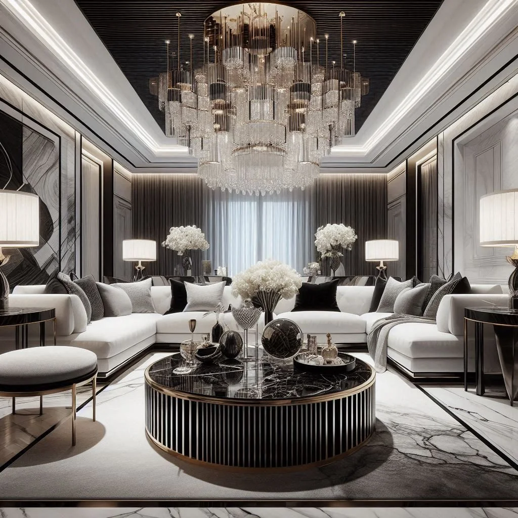 15 Luxury Black and White Living Room Ideas