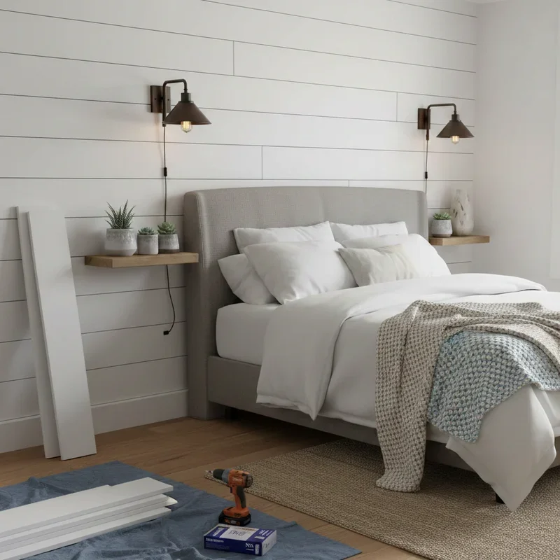 Shiplap Ideas for Bedroom