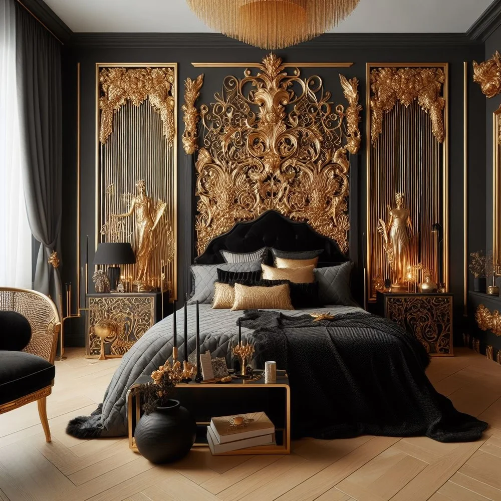 15 Stunning Black and Gold Bedroom Ideas for Luxurious Spaces