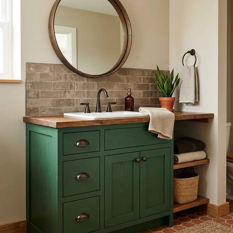 Green and Brown Bathroom Ideas