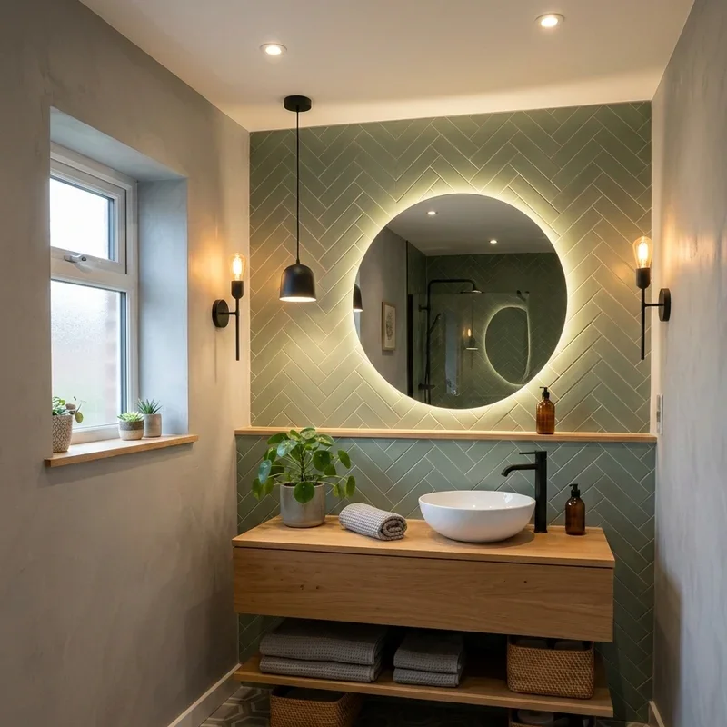Grey and Green Bathroom Ideas