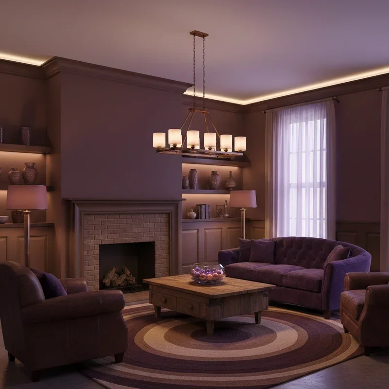 Purple and Brown Living Room Ideas