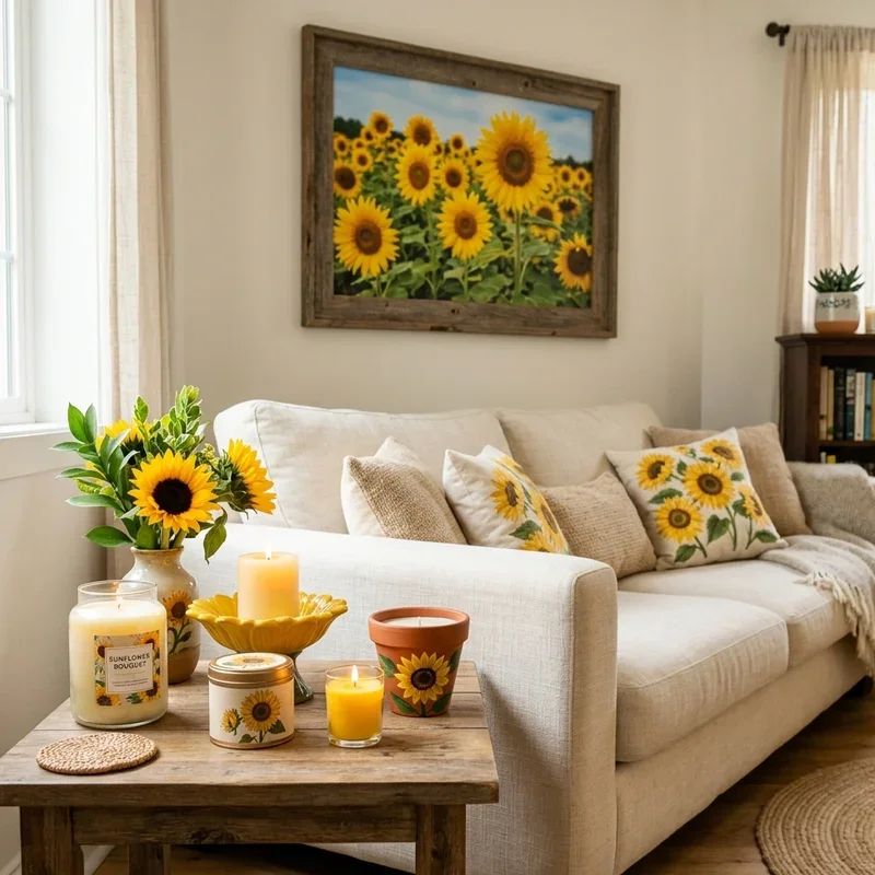 Sunflower Living Room Ideas