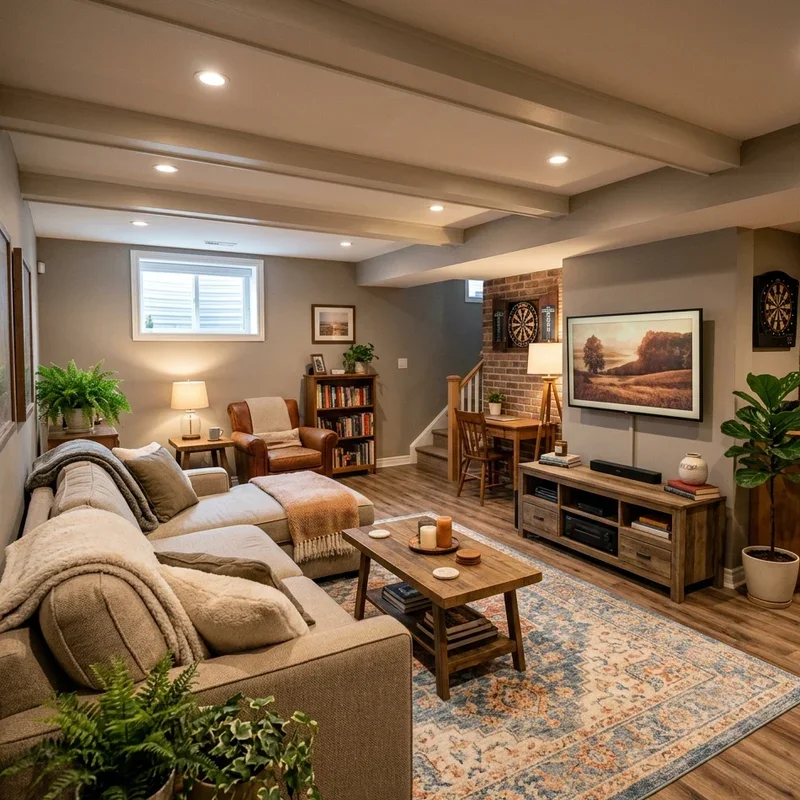 Cozy Basement TV Room Ideas