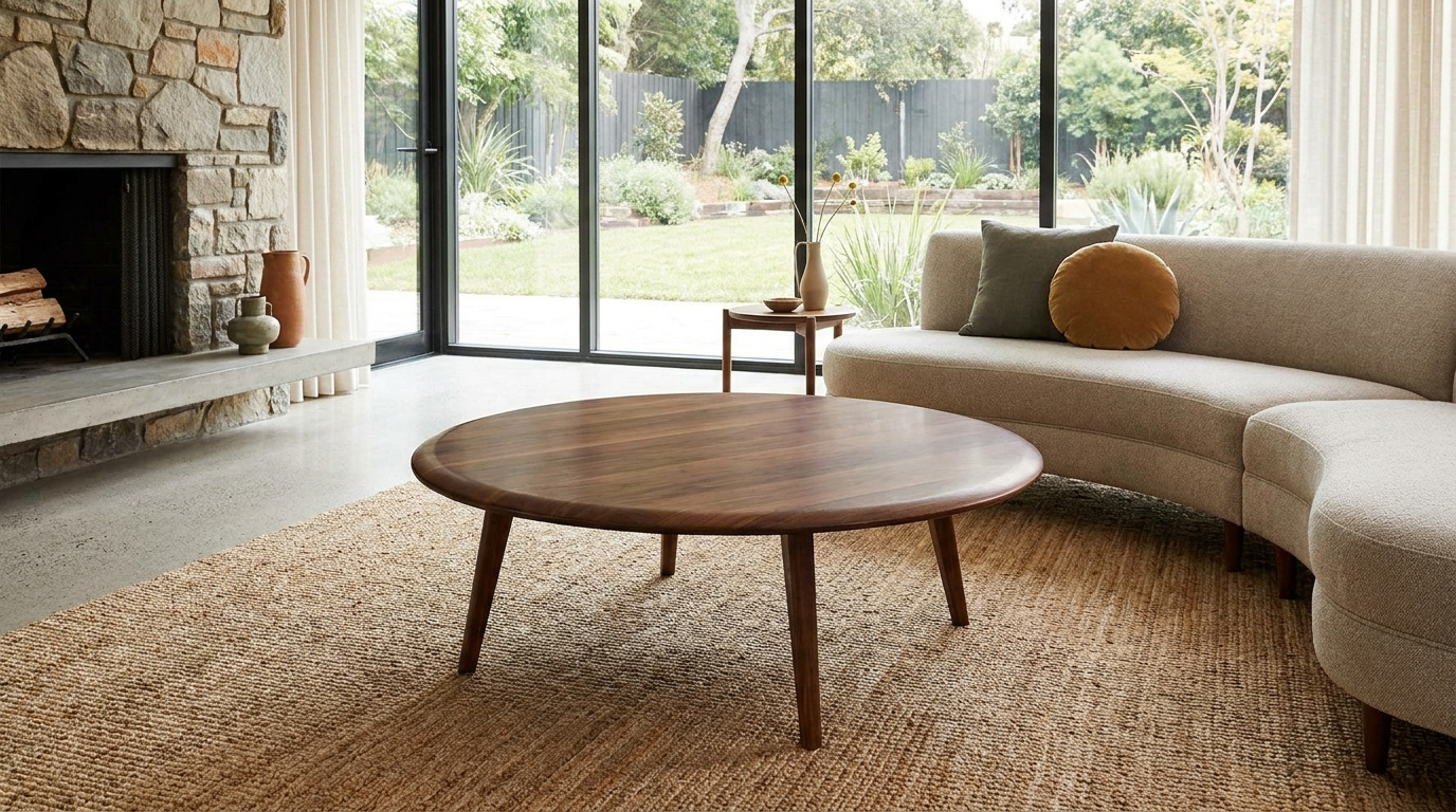 Round Coffee Table Charm: Soft Curves for Busy Living Rooms