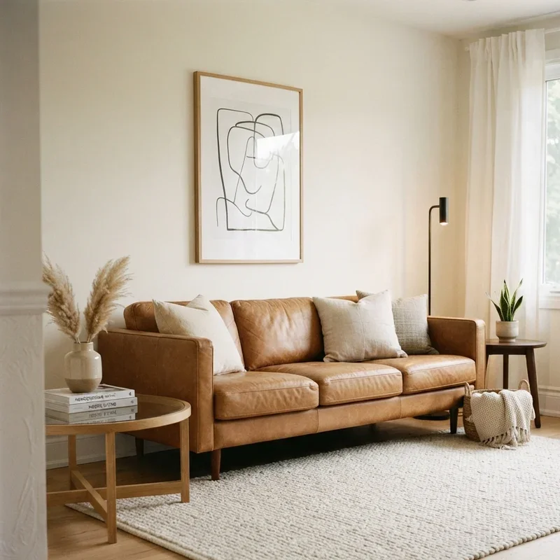 Tan Leather Sofa Living Room Ideas