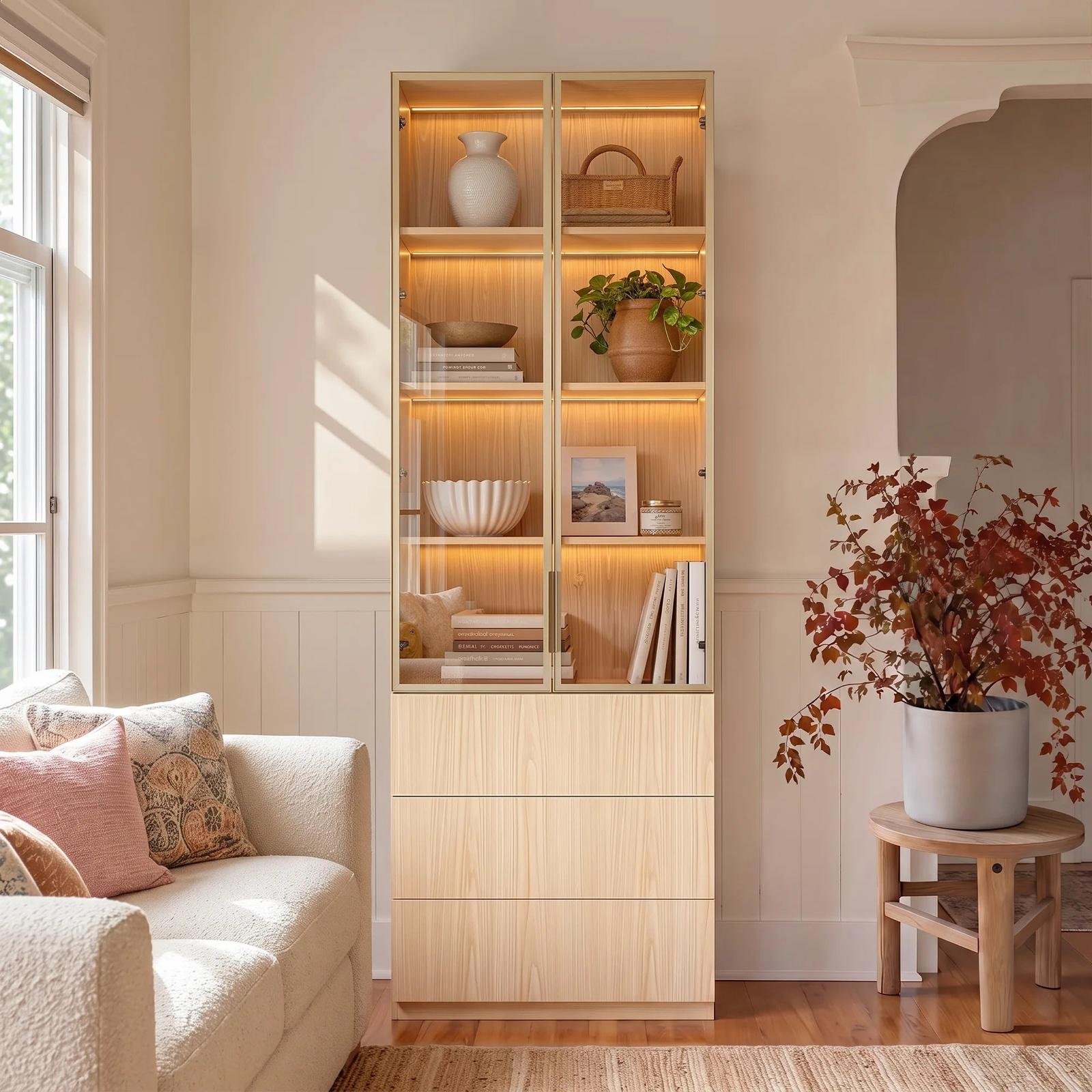 How to Style Bookcases and Display Cabinets Without Sacrificing Storage