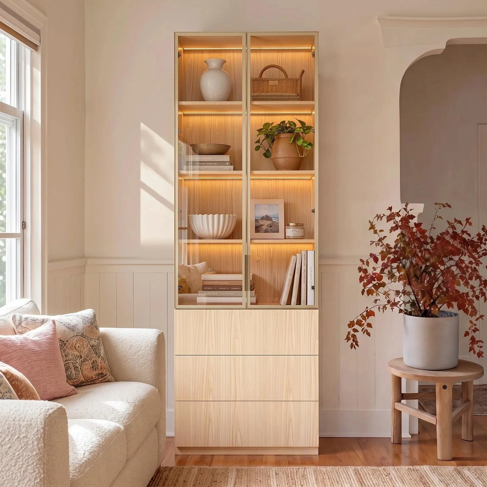 How to Style Bookcases and Display Cabinets Without Sacrificing Storage