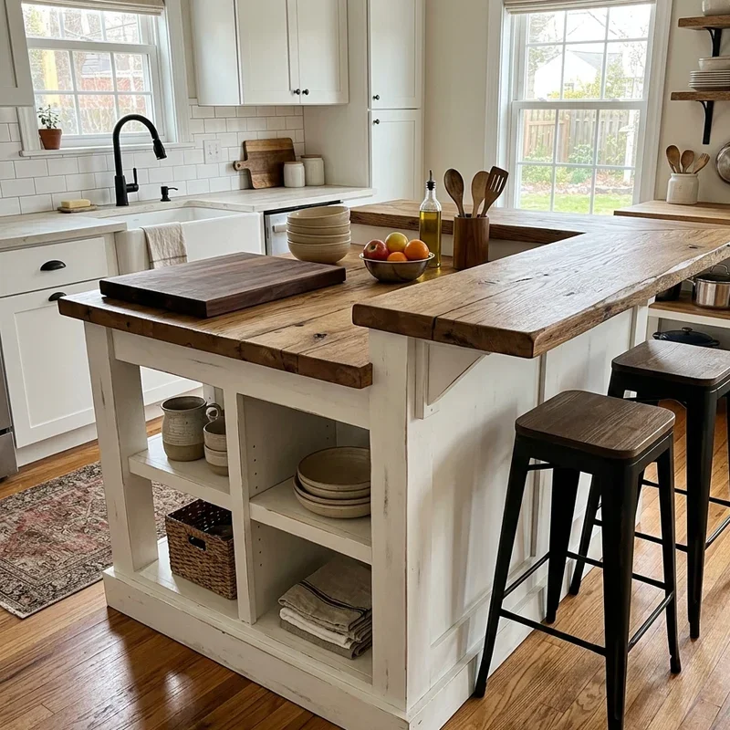 Two Tier Kitchen Island Ideas