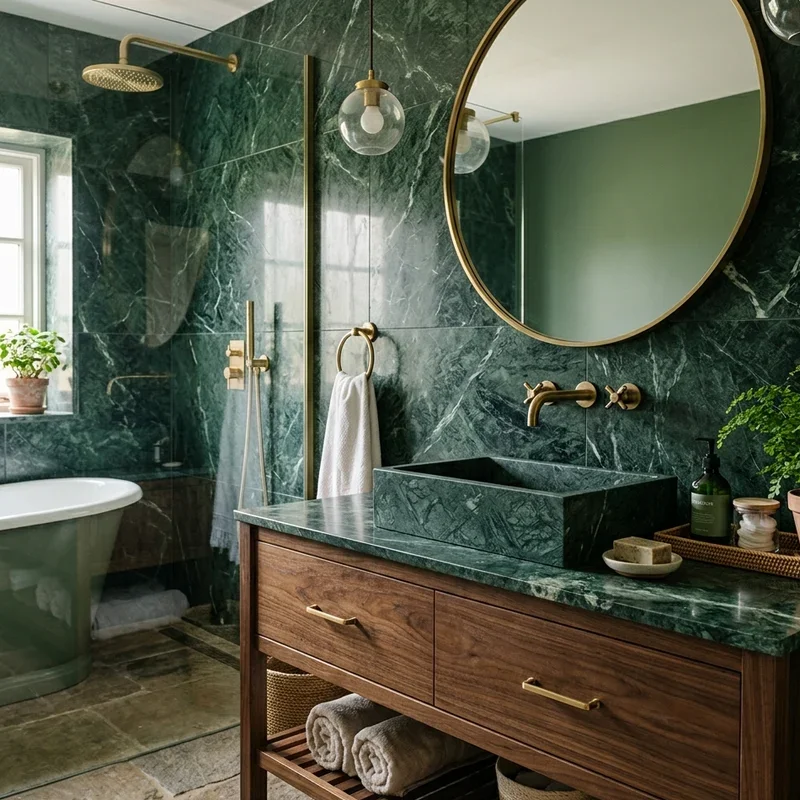 Green and Brown Bathroom Ideas