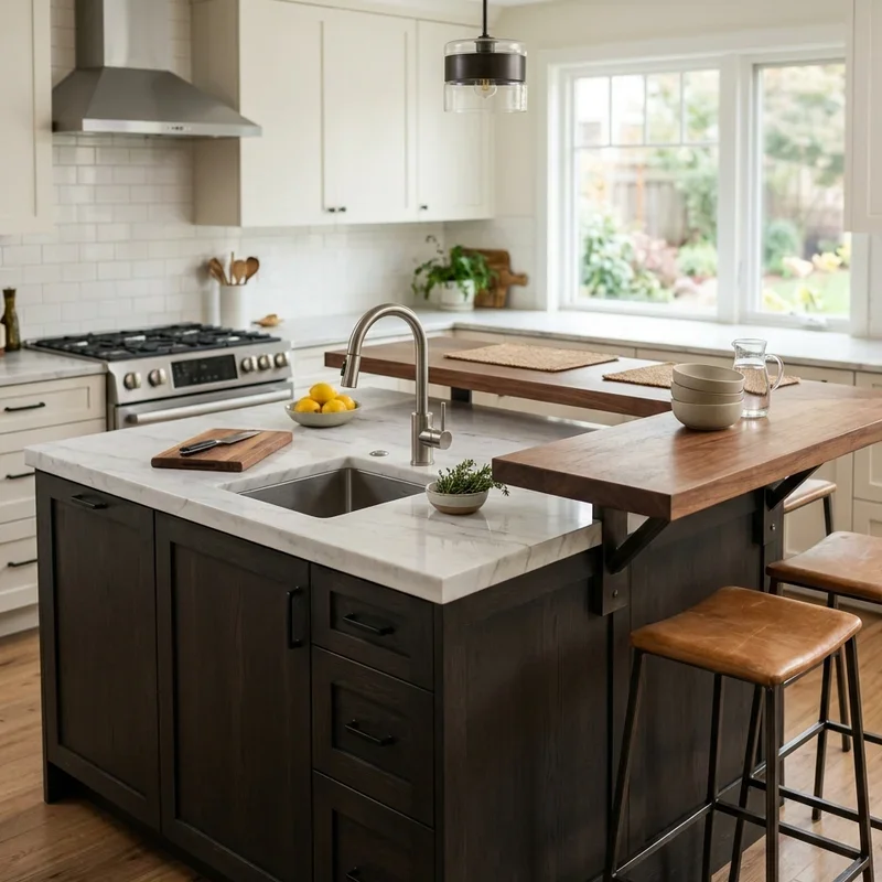 Two Tier Kitchen Island Ideas