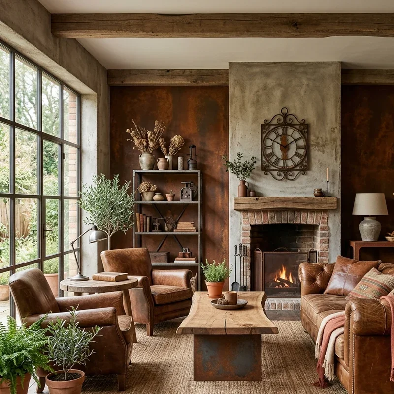 Rust Living Room Ideas