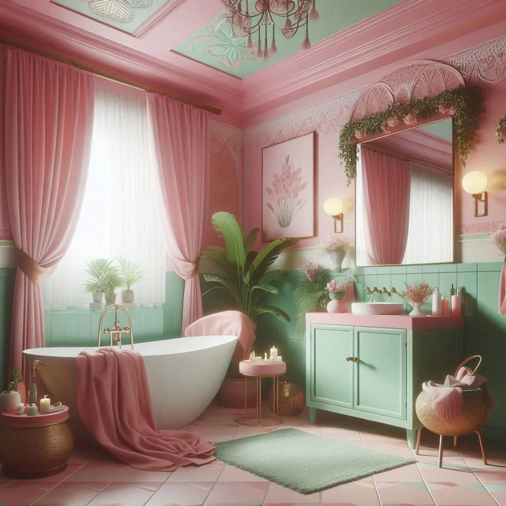 15 Pink and Green Bathroom Styles for a Bold Look