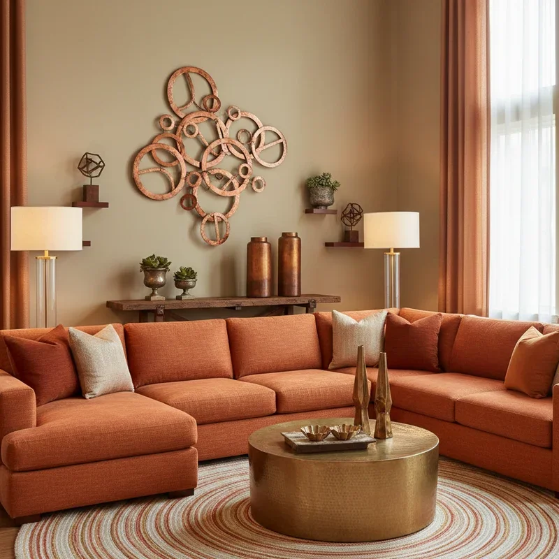 Burnt Orange Living Room Ideas