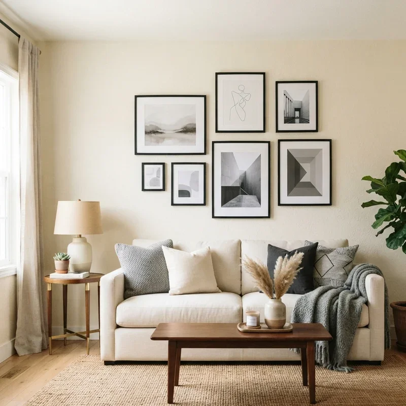 Cream and Gray Living Room Ideas