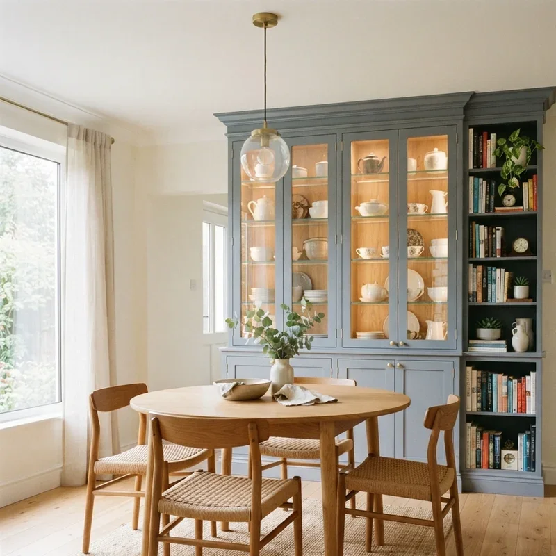 Dining Room with Bookshelves Ideas