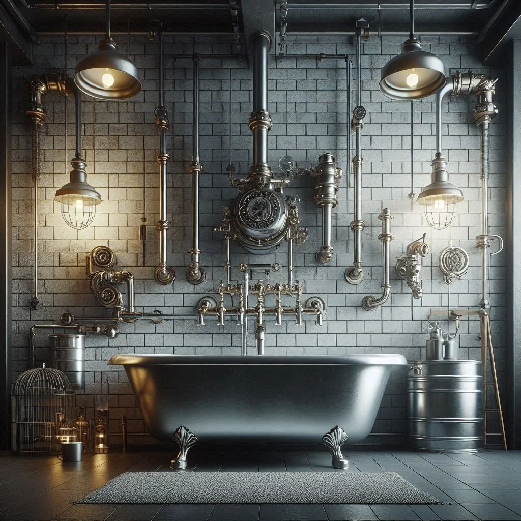 Beautiful view of Aesthetic Exposed Metal Pipes