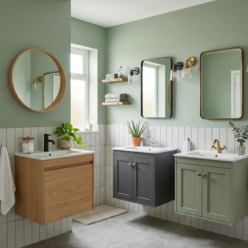 Grey and Green Bathroom Ideas